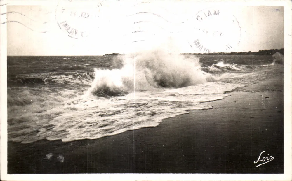 Côte d'Émeraude — La Digue bei Sturm — Edition Mésny, Rennes - Vorderseite