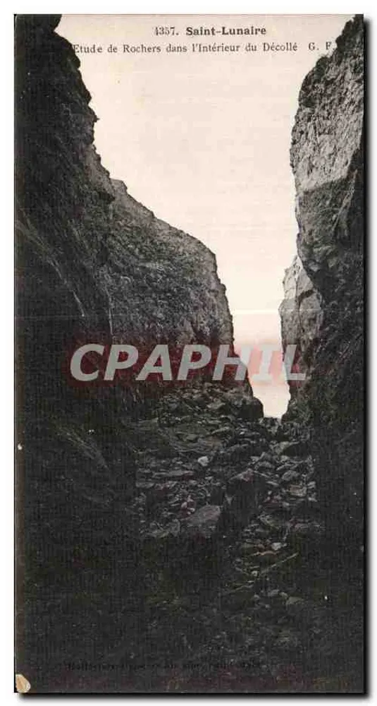 Saint-Lunaire — Studie von Felsen im Inneren des Décollé — G. F. n° 4357 - Vorderseite