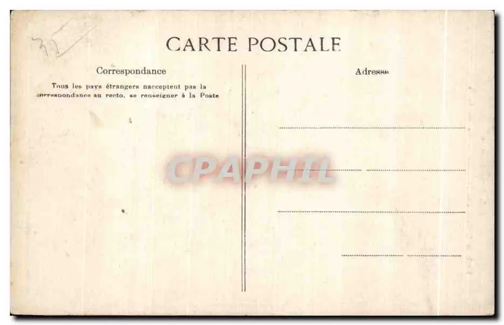 Saint-Lunaire — Studie von Felsen im Inneren des Décollé — G. F. n° 4357 - Rückseite