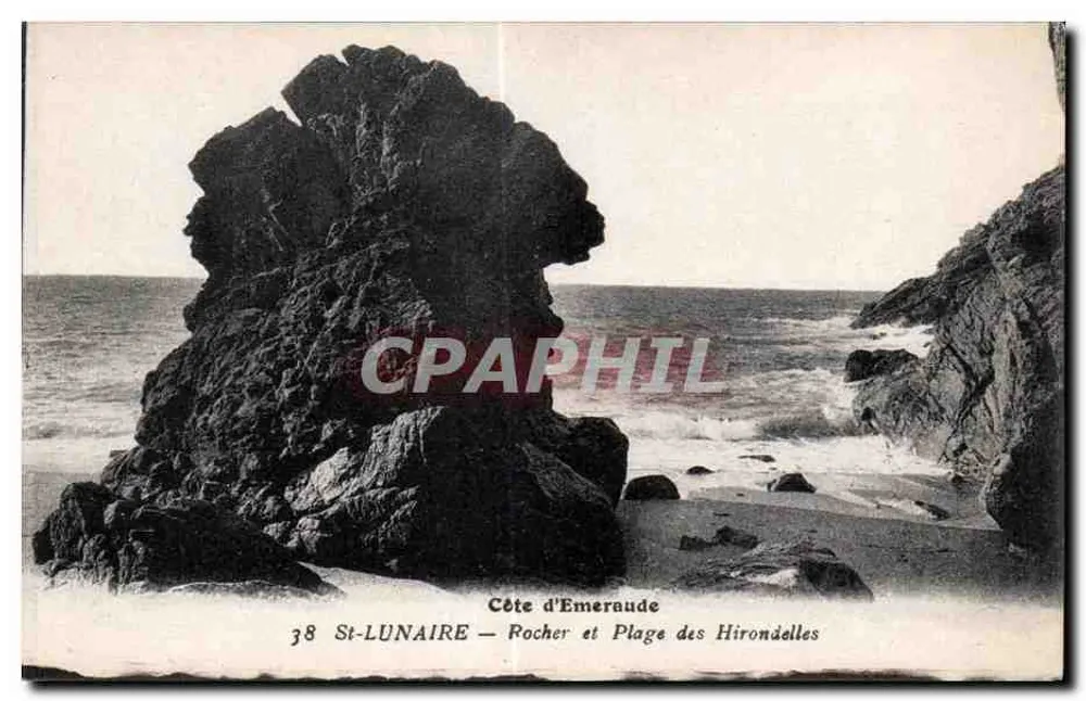 St-Lunaire — Côte d'Emeraude, Felsen und Strände der Schwalben — Verlag gedruckt auf der Karte - Vorderseite