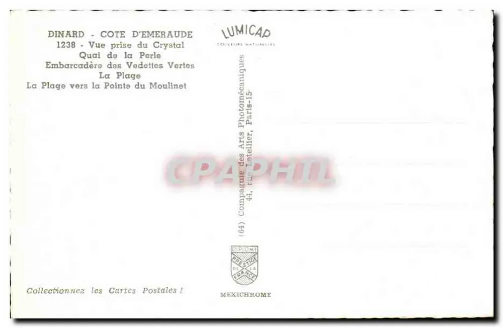 Dinard - Côte d'Émeraude — Panoramablick in vier Szenen — Lumicad - Rückseite
