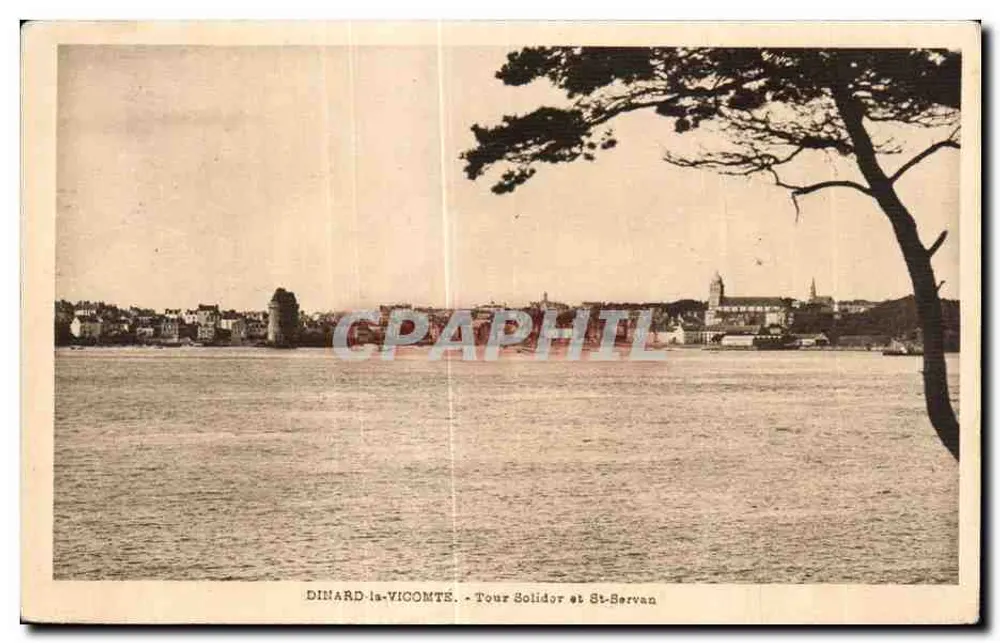 Dinard-la-Vicomte — Torre Solidor e Igreja de St-Servan — Edição M. Pambrun, Dinan - Frente