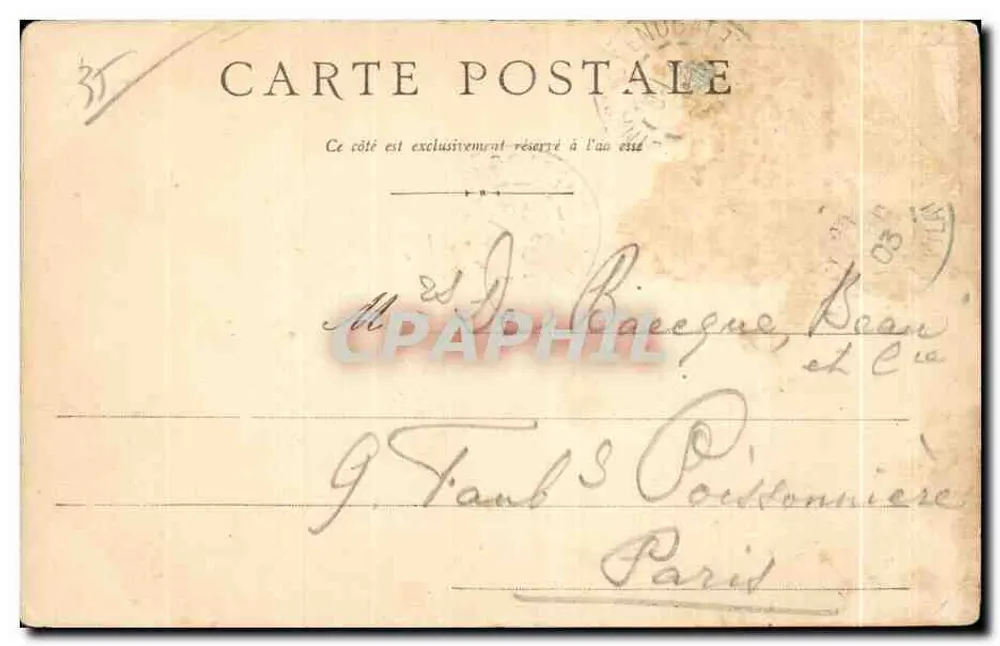 Saint-Servan — Torre Solidor — Chield Letungon, n° A.1269 - Verso