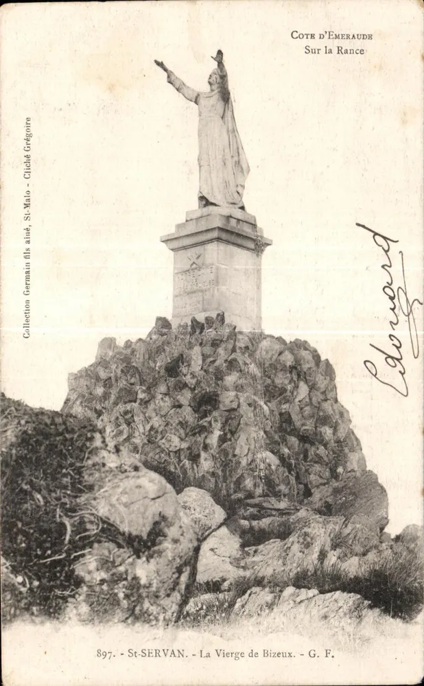 Die Jungfrau von Bizeux — Cote d’Émeraude an der Rance — St-Servan — G. F. — Nr. 897 - Vorderseite