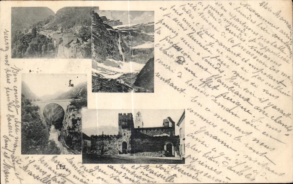 Luz — vista panorâmica e castelo — editor anônimo, número de série não visível - Frente