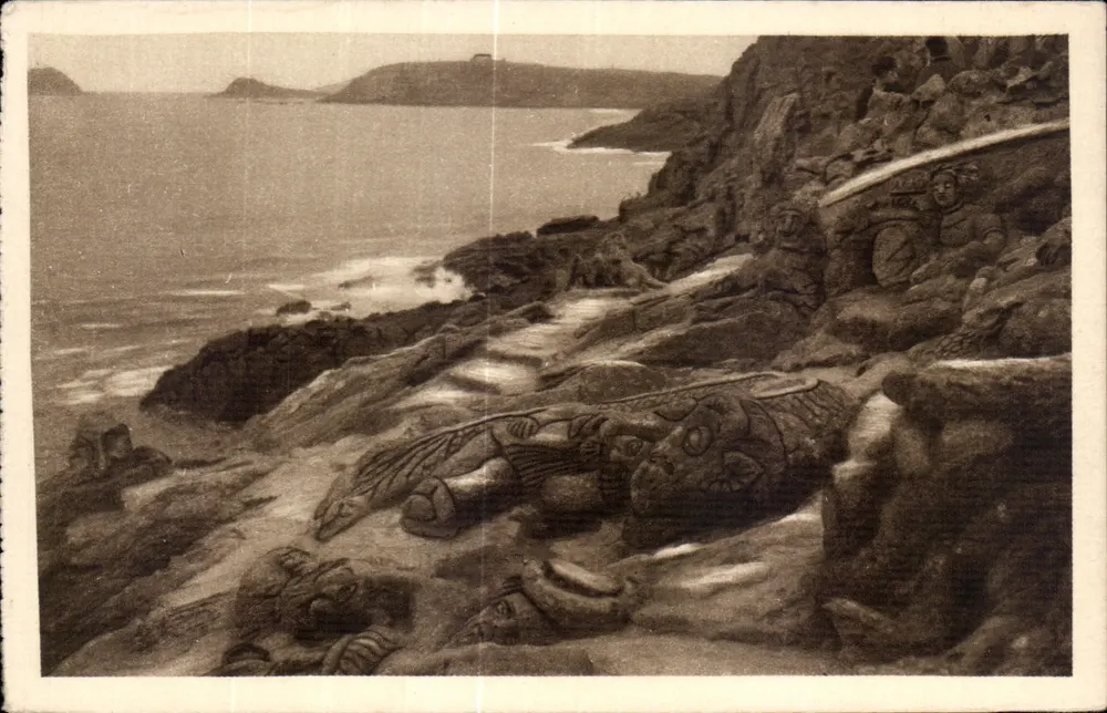 Côte d'Emeraude - ROTHÉNEUF (I.-et-V.) — Die gemeißelten Felsen — Edition H. Béen - Vorderseite