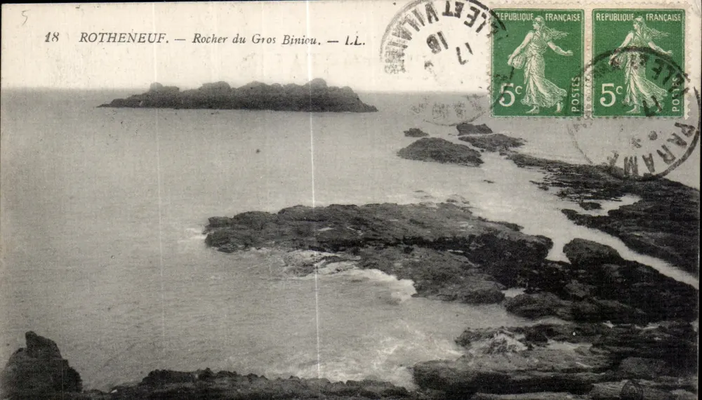Rothéneuf — Rocher du Gros Biniou — L.L. — Editor L.L. - Frente