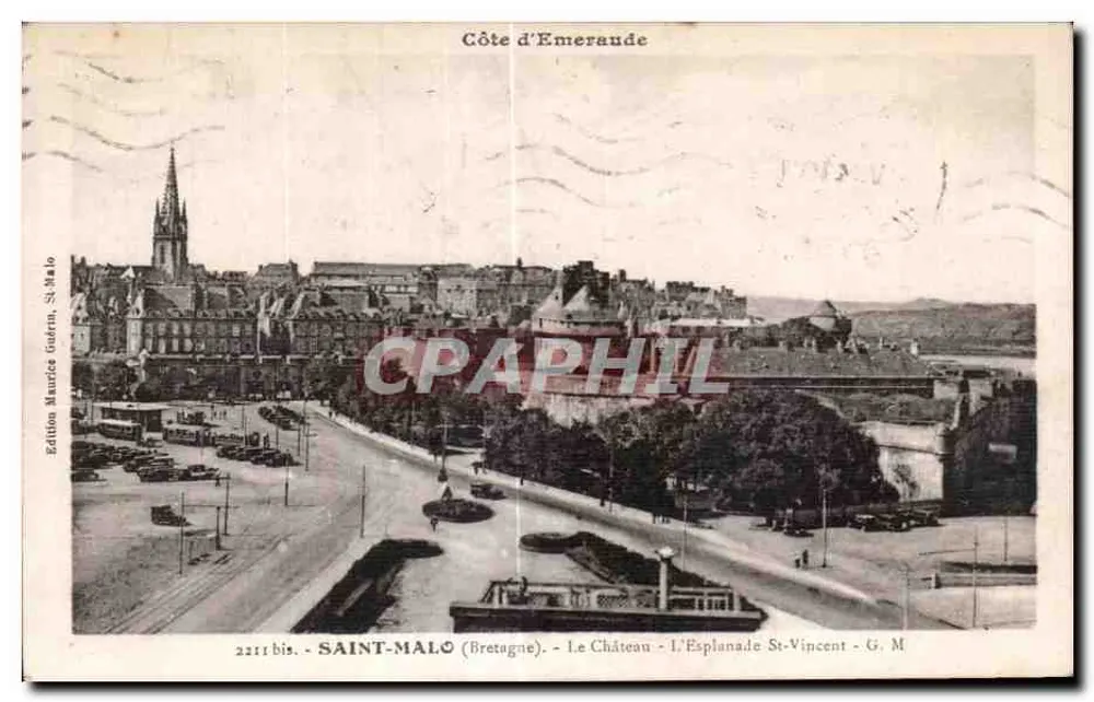 Saint-Malo (Bretagne) — Das Schloss - Die Esplanade St-Vincent — Edition Maurice Guérin, n° 2211 bis - Vorderseite