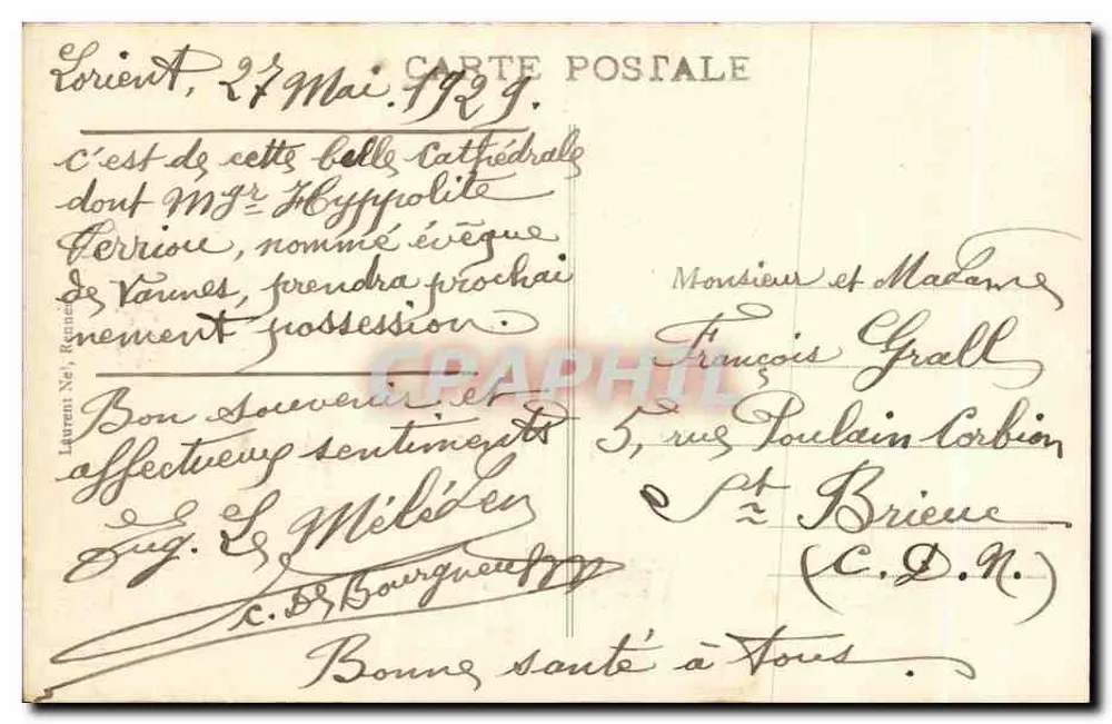 VANNES - A Catedral — n° 138 - Verso