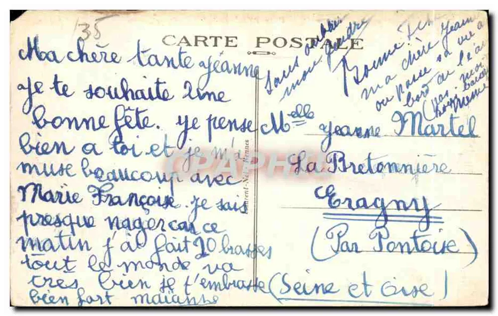Cancale — La Grande Rivière und Île des Landes — Côte d'Émeraude - Rückseite