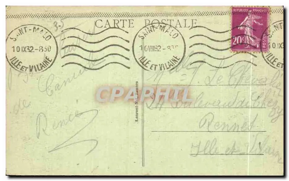 Cancale — Estudo das Ondas na Ponta do Gronin — n° 2871 - Verso