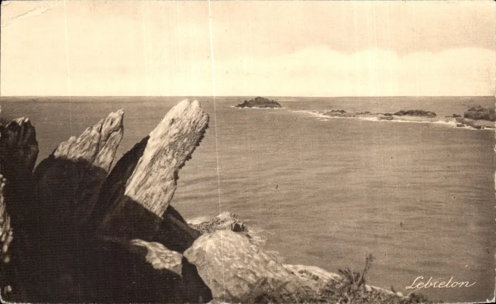 Cancale — Wyspa Grouin. Skaliste wybrzeże — Wydawnictwo Lebretton, Carcalle - Awers