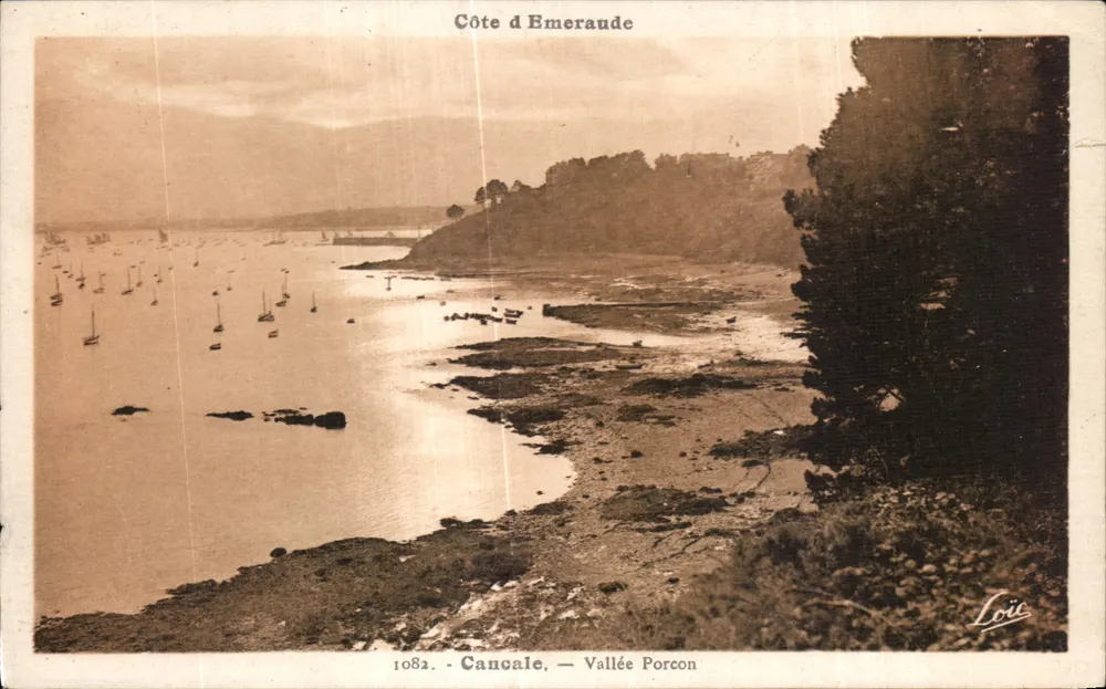 Costa da Esmeralda — Cancale, Vale Porcon — editor Loïc, n° 1082 - Frente