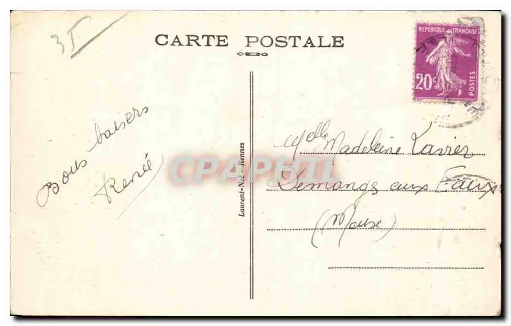 Costa da Esmeralda — Cancale, Vale Porcon — editor Loïc, n° 1082 - Verso