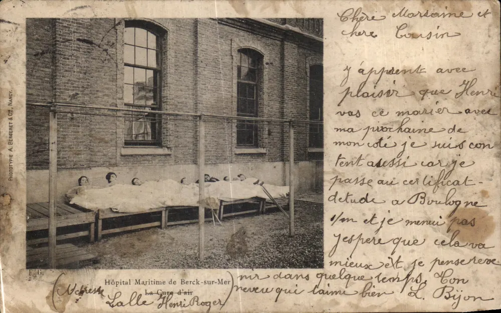 Hôpital Maritime de Berck-sur-Mer — La Cure d'air — éditeur Phototype A. Berberet & Cie, Nancy - Vorderseite