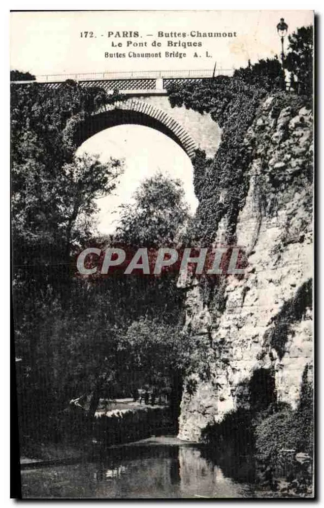 Paris - Buttes-Chaumont — Die Ziegelbrücke — A. L. n°172 - Vorderseite
