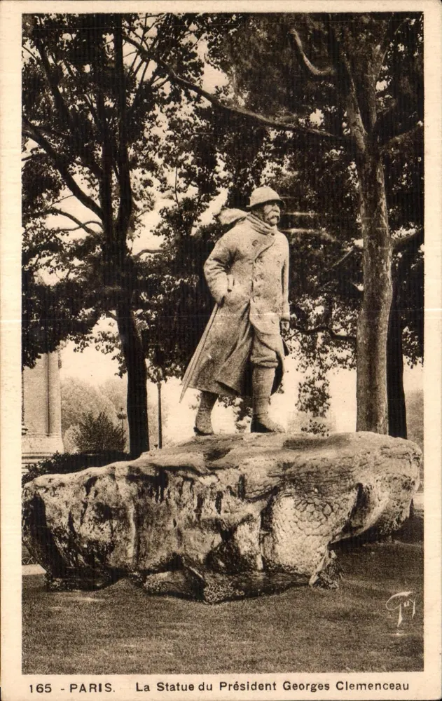 Paris - Die Statue des Präsidenten Georges Clemenceau — Verlag T. F. (Nr. 165) - Vorderseite