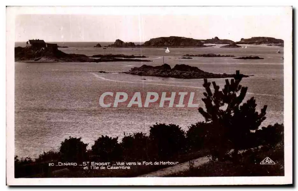 Dinard — Blick zum Fort Harbour und Île de Cézembre — Verlag A.S. - Vorderseite