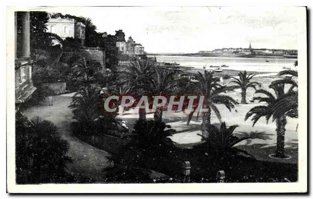 Dinard — La Palmeraie, im Hintergrund St-Malo — L'Art Photomécanique - Vorderseite