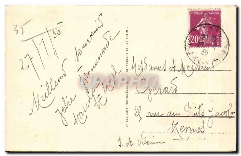 Dinard - Caminho da Vicomté — cartão postal n°29 - Verso