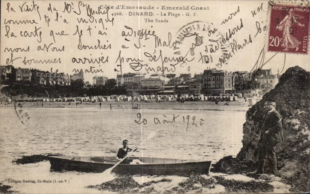 Dinard - A Praia - G.F. - Edição Guérin, St-Malo (1.-et-V.) - Frente