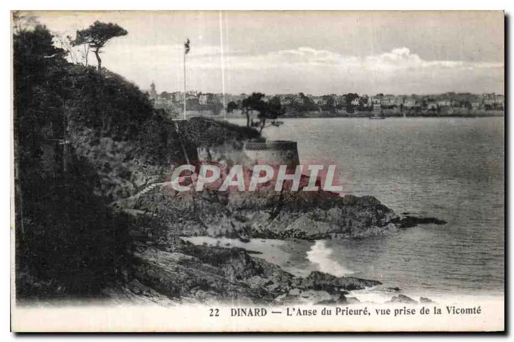 Dinard — Der Prieuré-Punkt, Aussicht vom Vicomté — n°22 - Vorderseite