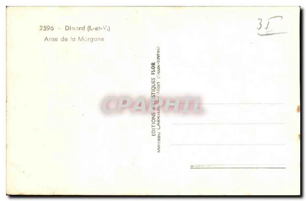 Ense da Morgane — Dinard (Ille-et-Vilaine) — Edições Artísticas Flor - Verso