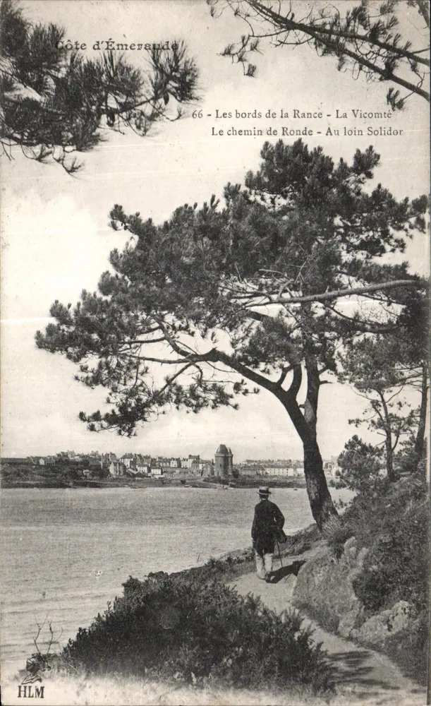 Küste von Émeraude — Ufer der Rance — Vicomté — Promenadenweg — In der Ferne Solidor — HLM, n°66 - Vorderseite