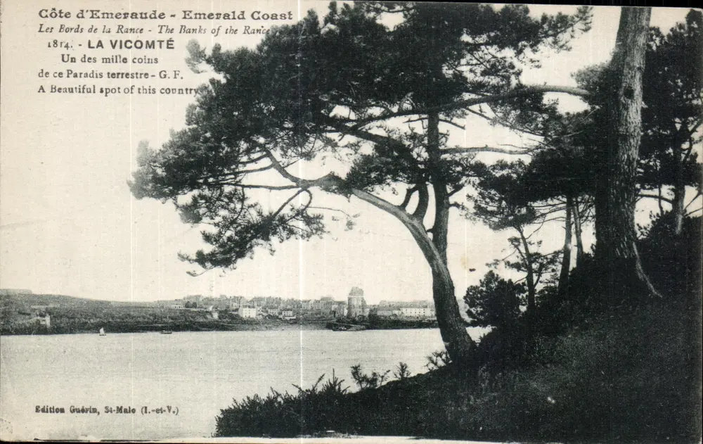 Côte d'Émeraude - Emerald Coast — Les Bords de la Rance - LA VICOMTÉ — Édition Guérin, St-Malo (1.-et-V.) - Vorderseite