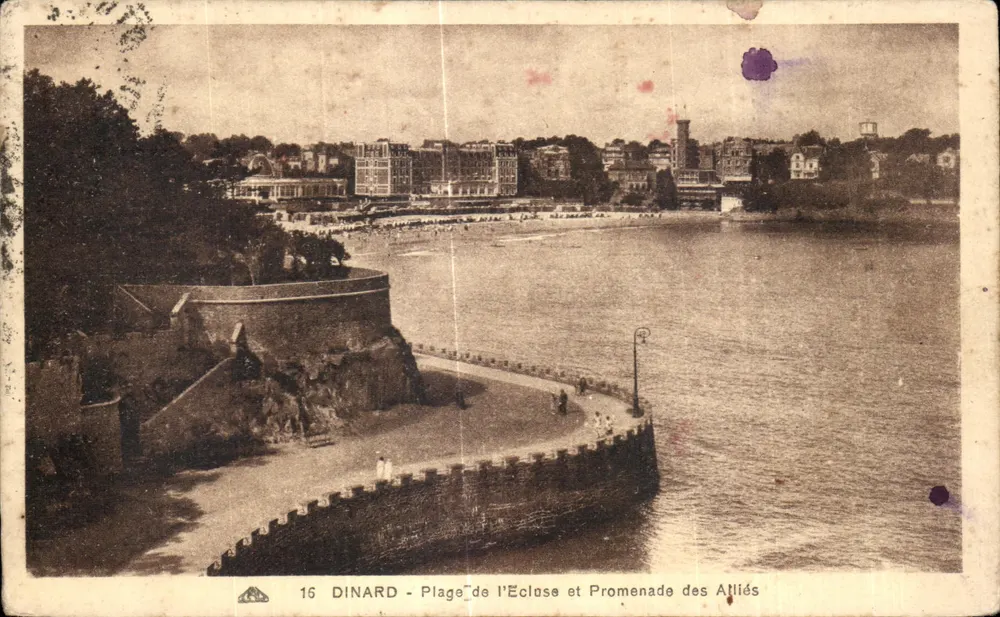 Dinard - Praia da Écluse e Promenade dos Attilés — editor Hiver, n°16 - Frente
