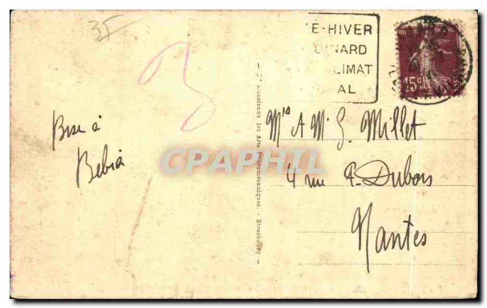 Dinard - Praia da Écluse e Promenade dos Attilés — editor Hiver, n°16 - Verso