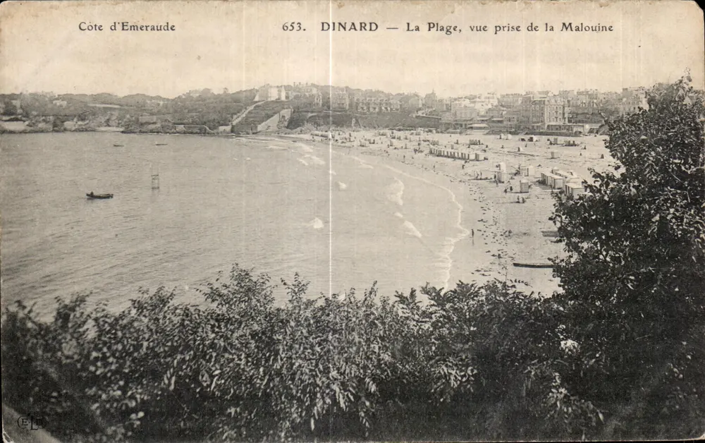Dinard — Die Strandbucht, Ansicht vom Malouine — Côte d’Emeraude, n°653 - Vorderseite
