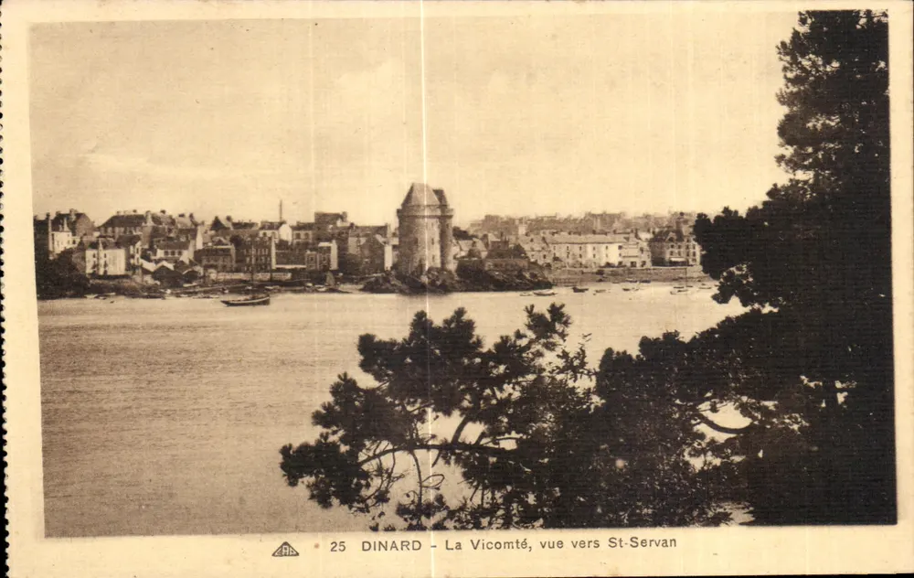 Dinard - La Vicomté, vista para St-Servan — editor E.P.H. n°25 - Frente