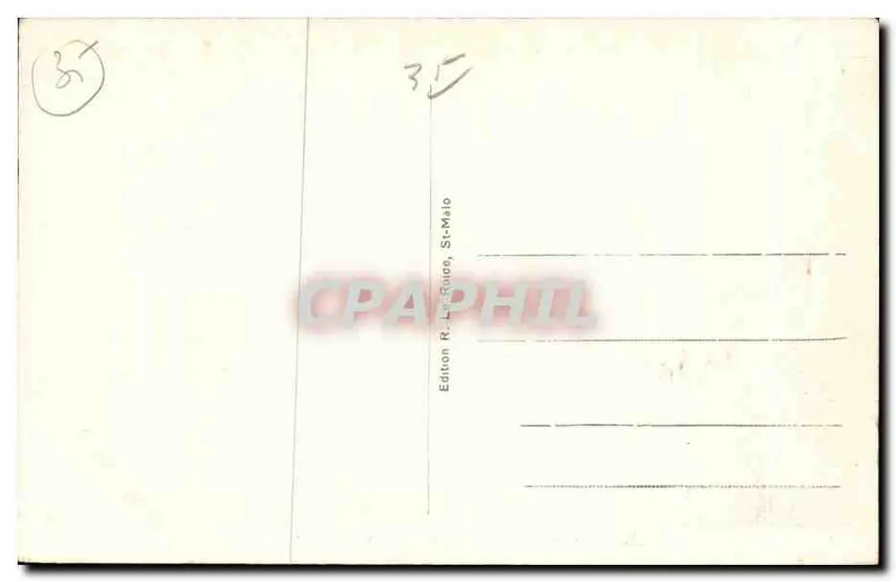 Dinard - Die Palmen - im Hintergrund St-Servan — Verlag R. Le Malo, Nr. 126 - Rückseite