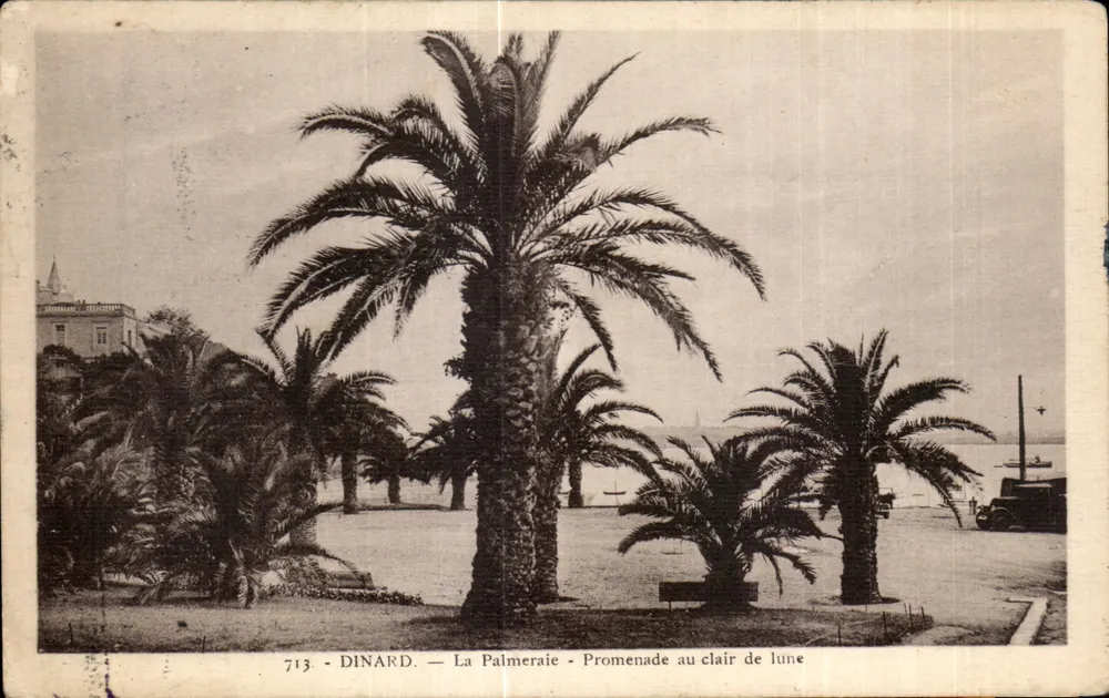 Dinard — Die Palmeraie — Spaziergang im Mondlicht — Edition La Cigogne, Rennes - Vorderseite