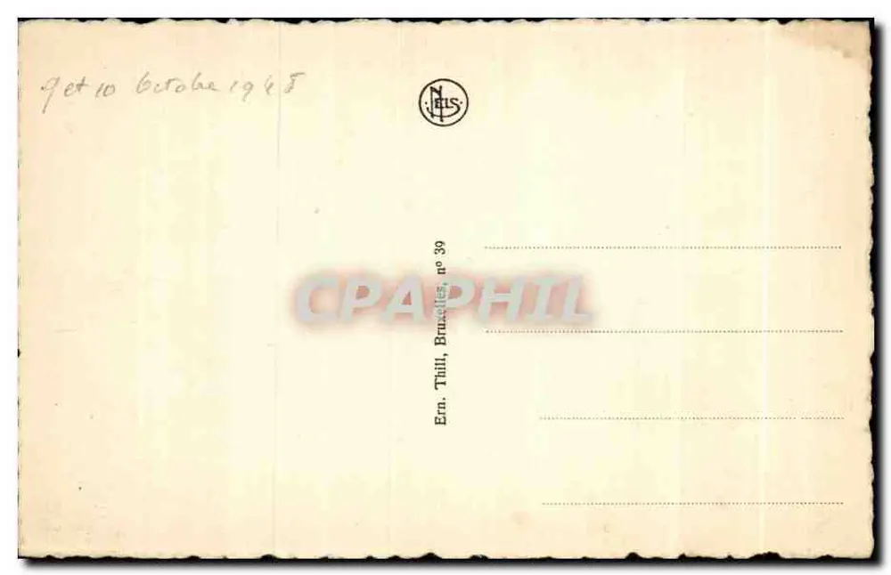 Bruges - Halletoren — editor Em. Thill, Bruxelas, n° 39 - Verso