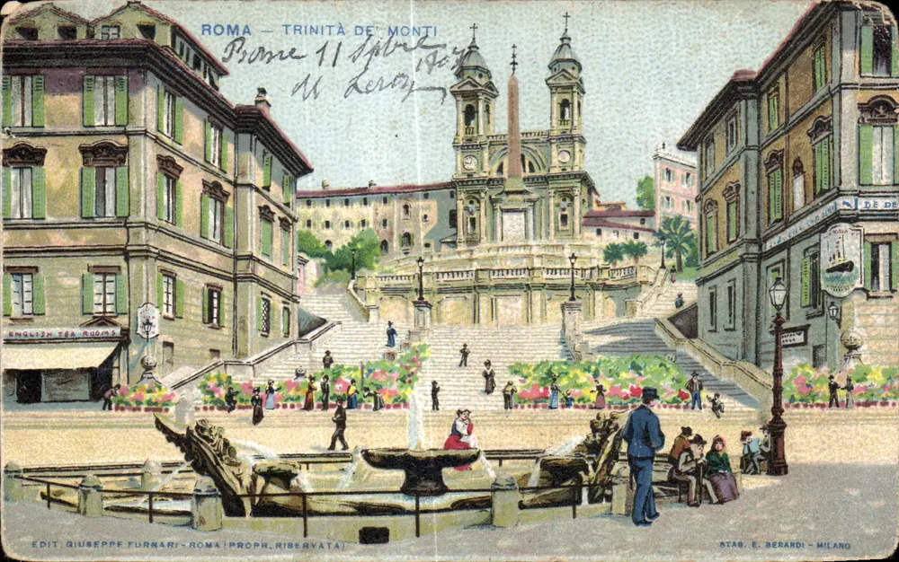 Roma – Trinità dei Monti — Éditeur Giuseppe Furnari, Rome - Frente