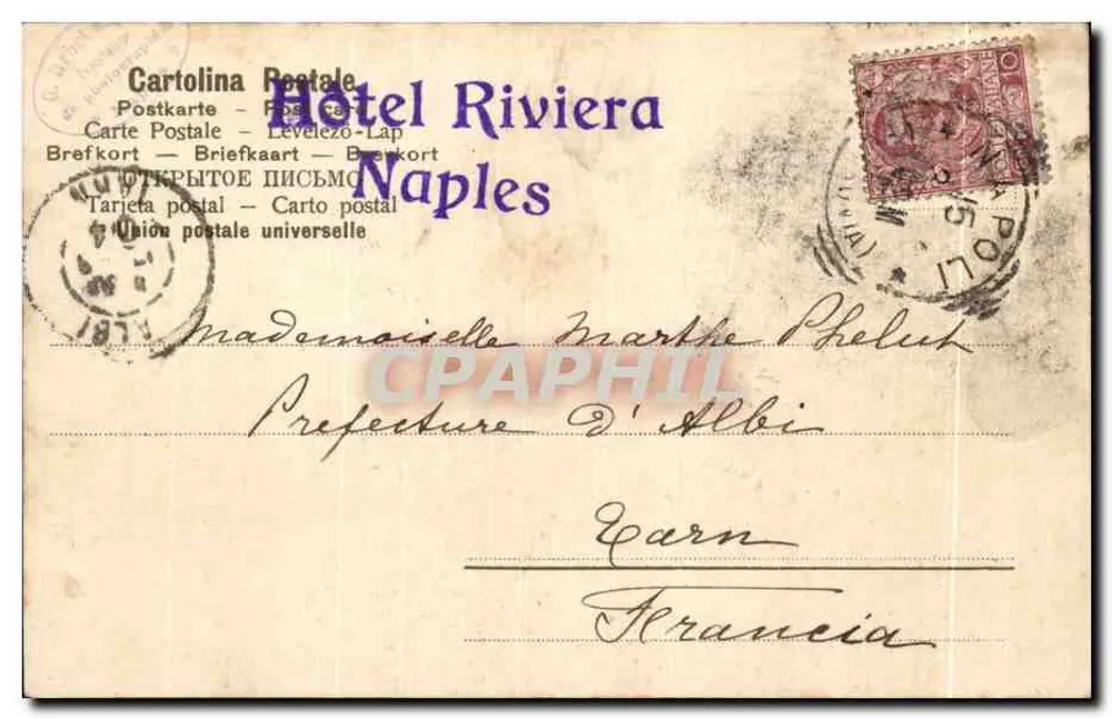 Capri — Aussicht auf die Klippen und Felsen — Stengel & Co. Dresda 18807 - Rückseite