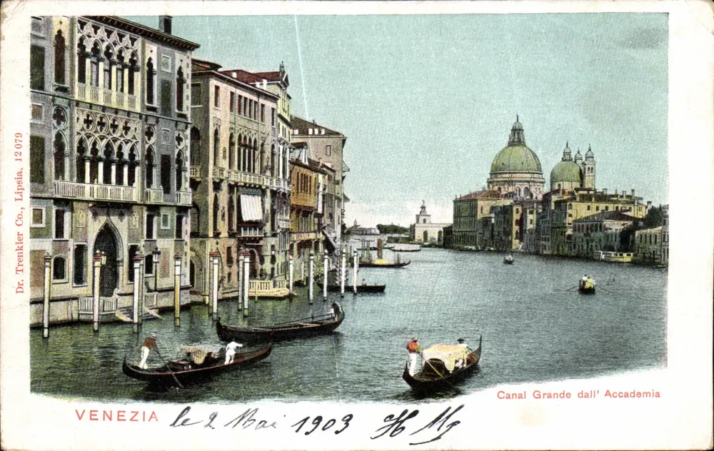Venedig — Canal Grande vom Accademia — Dr. Trunkler Co., Leipzig, 12079 - Vorderseite