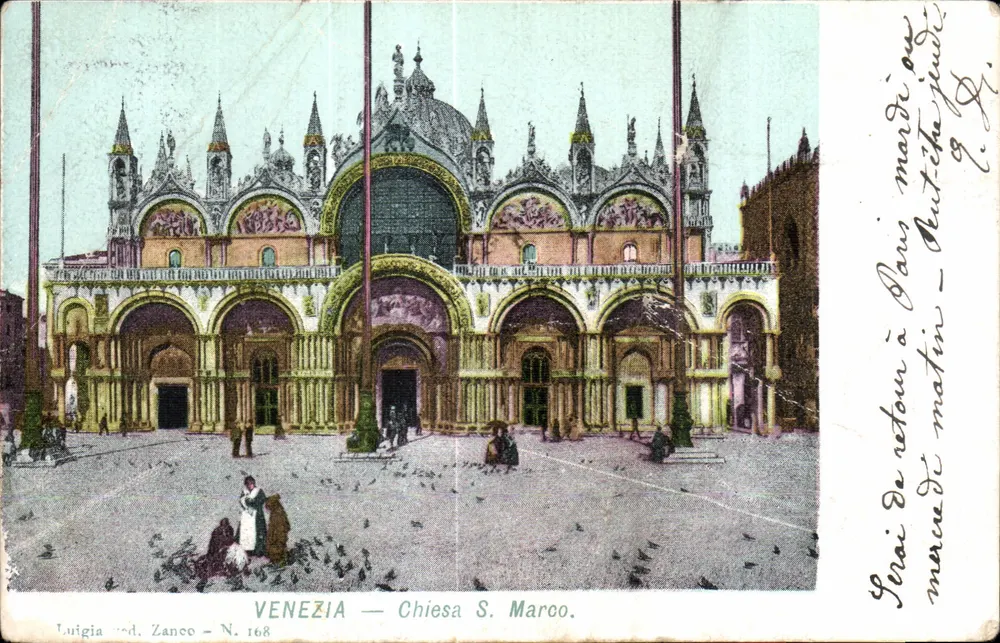 Venezia — Chiesa S. Marco — éditeur Luigi d. Zanco, N. 168 - Frente