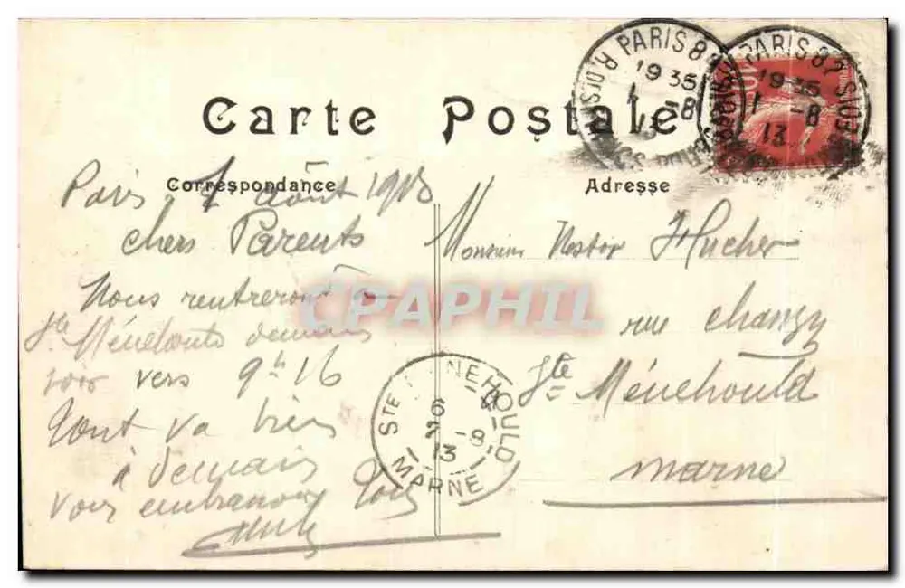 Paris - Panorama dos sete pontes — M.J. — n°130 - Verso
