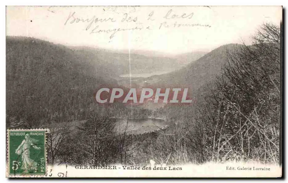 Gérardmer - Vale dos Dois Lagos — Édit. Galerie Lorraine - Frente