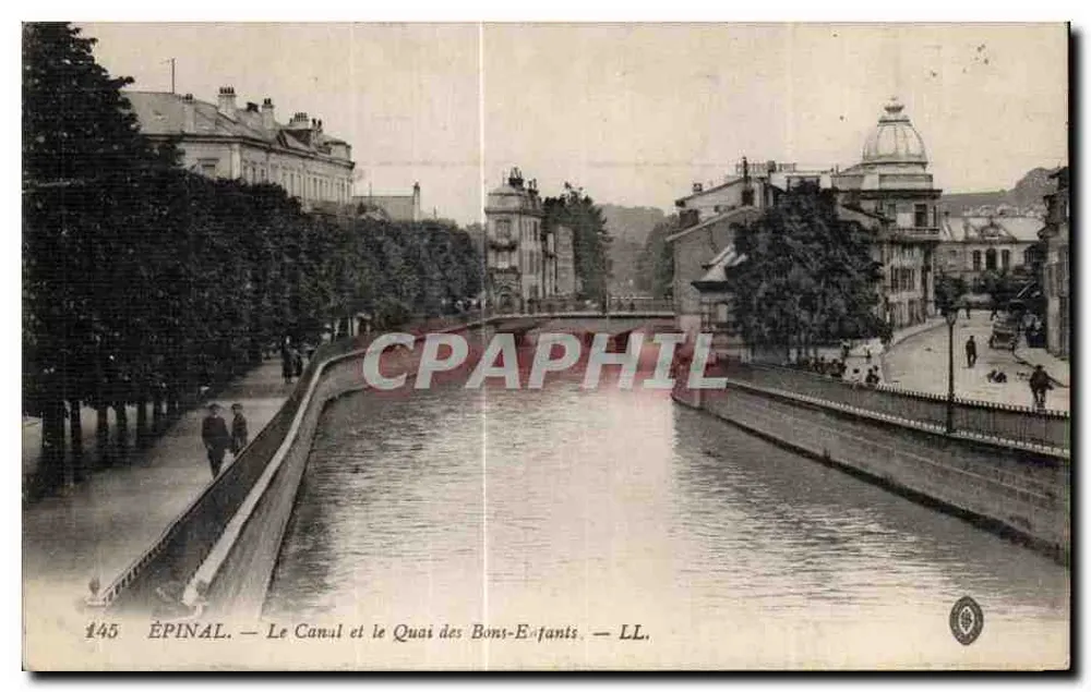 Épinal — Der Kanal und der Quai des Bons-Enfants — LL. n°145 - Vorderseite