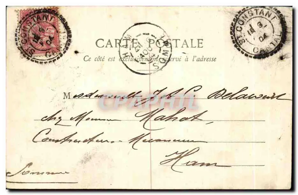 Dois soldados em uniforme de campanha jogando cartas — A LA CHAMBRÉE — Fototipia L. Beaumer em Orléans - Verso