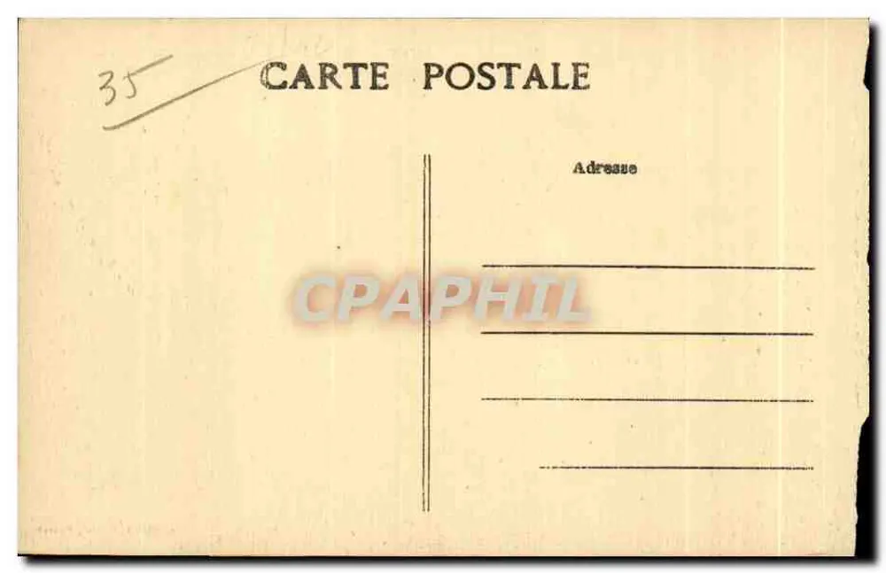 Cancale (I.-et-V.) — O Rochedo de Cancale — A. Lamiré, editor, Rennes - Verso