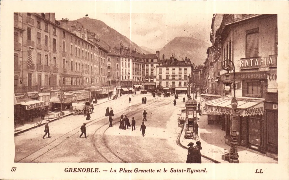 Grenoble — A Place Grenette e o Saint-Eynard — LL, n° 57 - Frente
