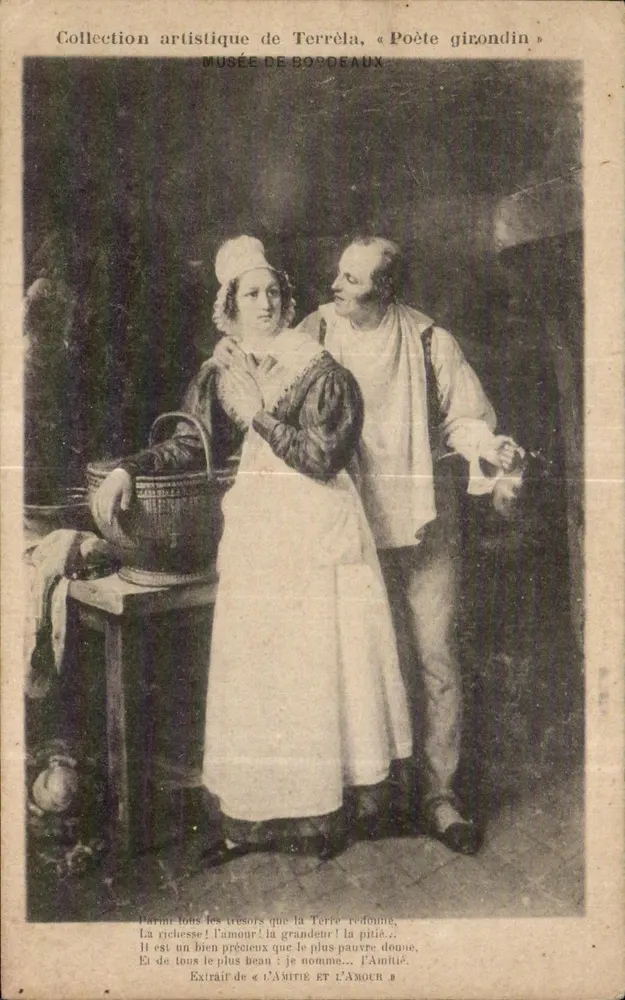 Girondinischer Dichter — Auszug aus 'Freundschaft und Liebe' — Künstlerische Sammlung von Terrêla, Museum von Bordeaux - Vorderseite