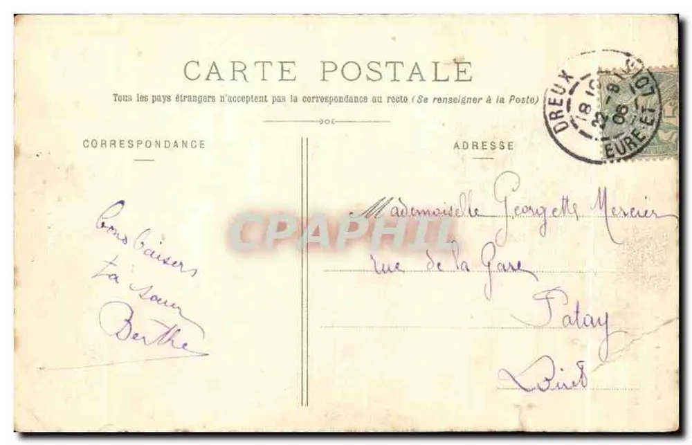 Dreux — collage de vues — Ch. Foucault, edição Dreux - Verso