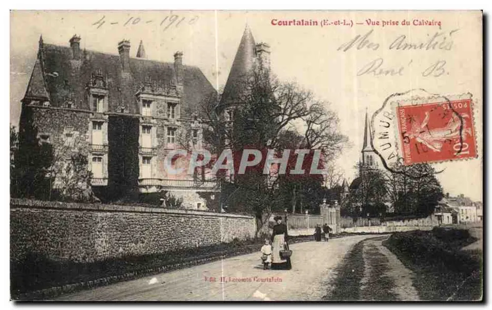 Courtalain (E.-et-L.) — Ansicht vom Calvarium — Verlag H. Lecomte Courtalain - Vorderseite