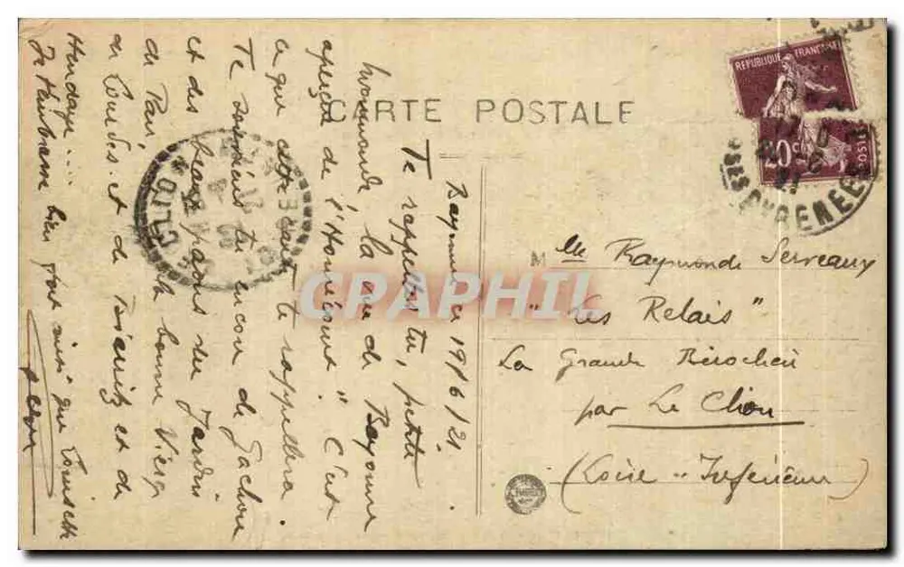 Bayonne — Vue d'Ensemble — par la Maison Aux Collectionneurs à rue Fréchette - Verso